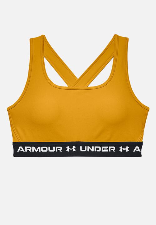 Under Armour - Crossback mid bra - cruise gold & black
