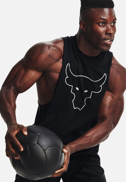 Under Armour - UA  Project Rock Brahma Bull Tank - Black/Wht