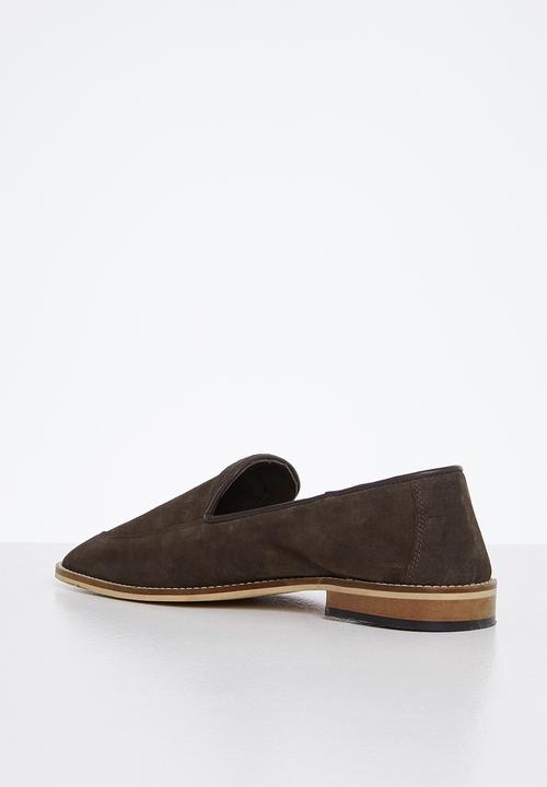 Lark & Crosse - Paul suede slip-on loafer - brown