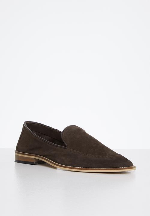 Lark & Crosse - Paul suede slip-on loafer - brown
