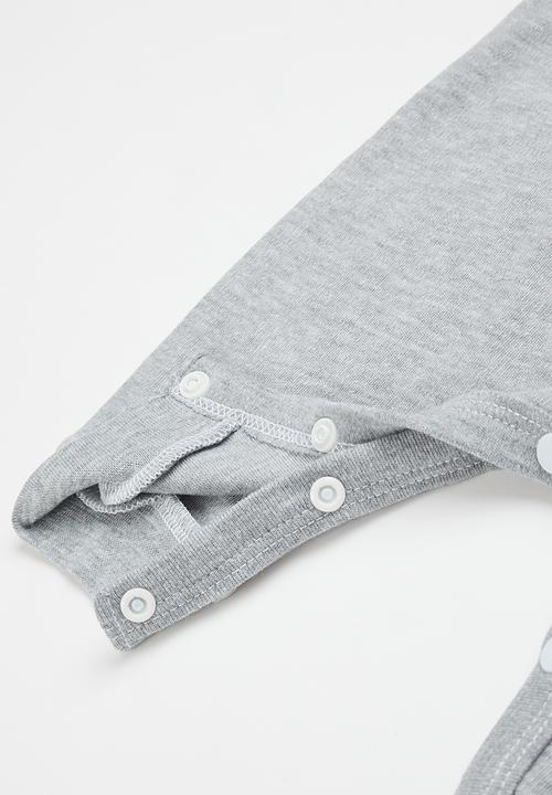 Little Lumps - Hooded babygrow tiny human - grey