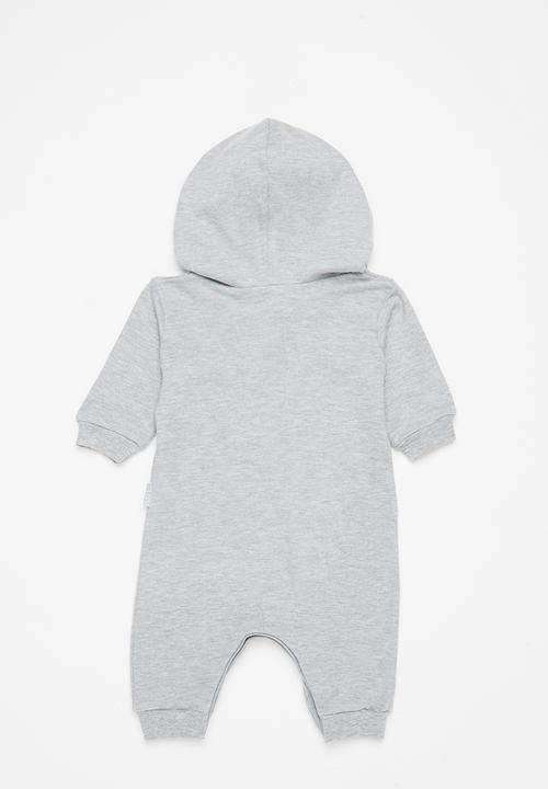 Little Lumps - Hooded babygrow tiny human - grey