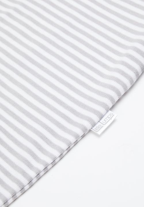 Little Lumps - Stripey babygro - grey & white 