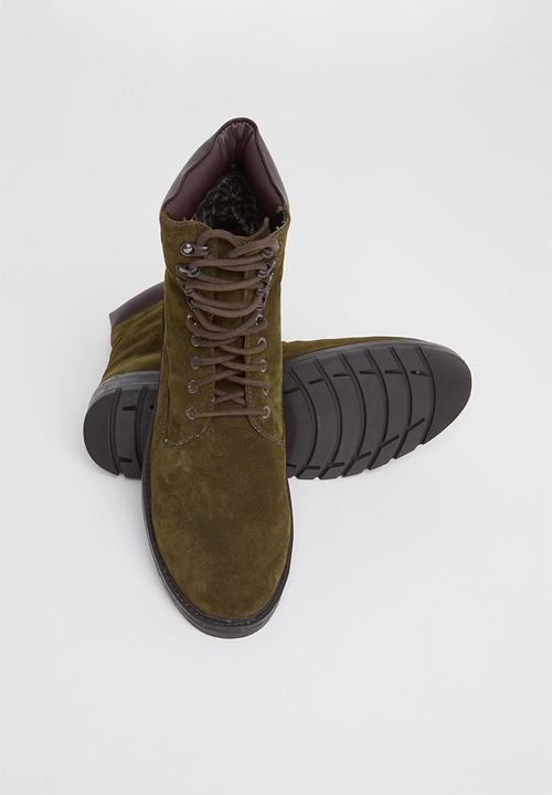 Lark & Crosse - Fred suede boot - khaki