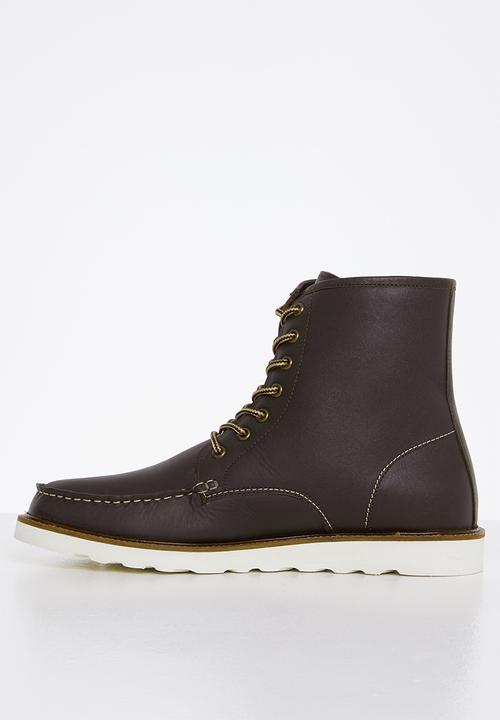 Lark & Crosse - Joey leather lace up boot - brown