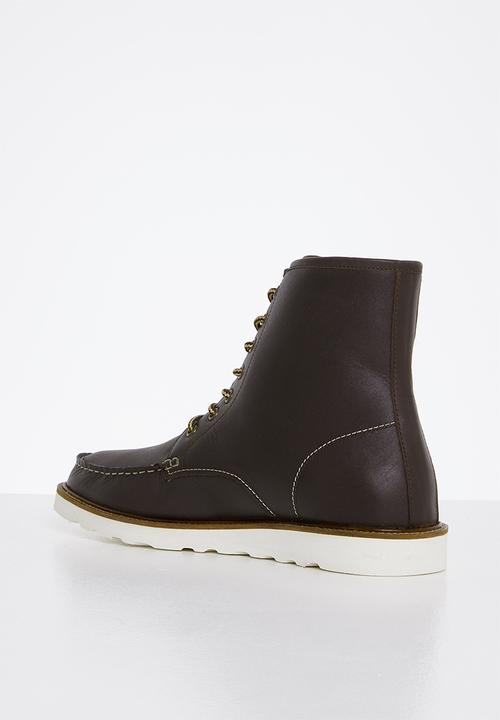Lark & Crosse - Joey leather lace up boot - brown