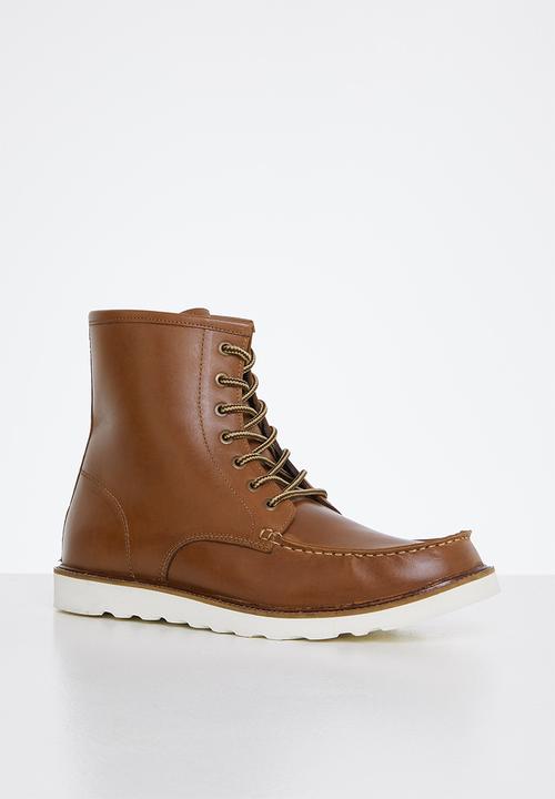 Lark & Crosse - Joey leather lace up boot - tan
