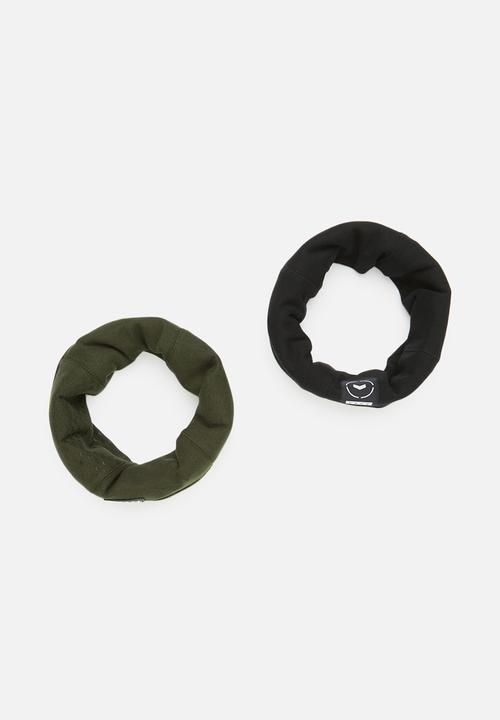 S.P.C.C - Stoll regular fit 2-pack snood - dark moss/black