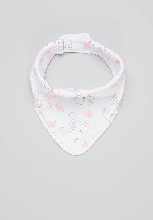 Character Group - Bunny bandana bibs - white