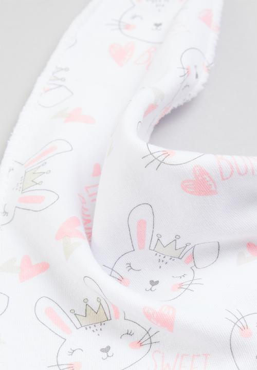 Character Group - Bunny bandana bibs - white