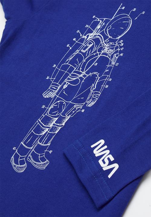 Superbalist Kids - Boys Nasa long sleeve tee & pants pj set - royal & navy