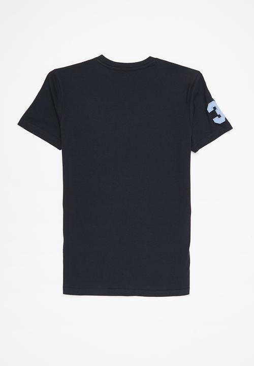 POLO - Boys crested pocket short sleeve tee - navy