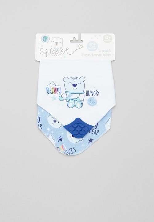 Character Group - Space bear bandana bibs - blue