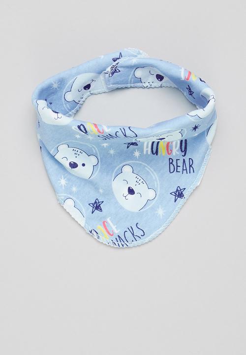 Character Group - Space bear bandana bibs - blue