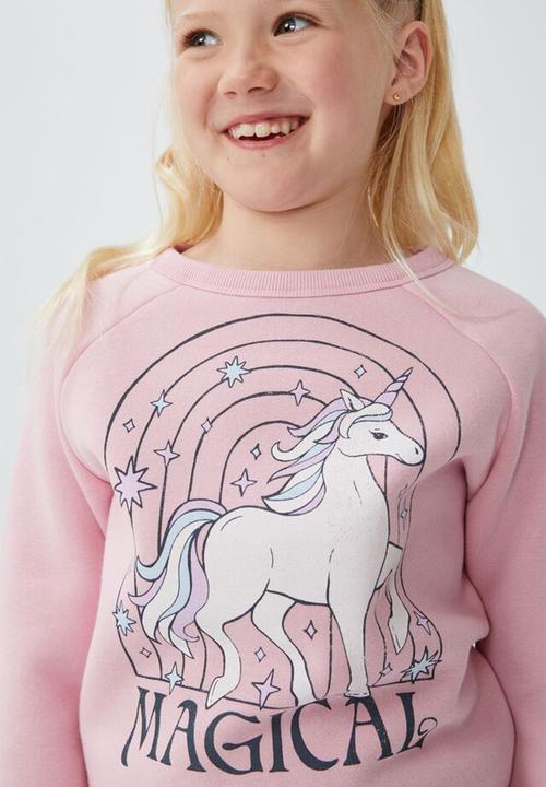 Cotton On - Mila crew - marshmallow/unicorn