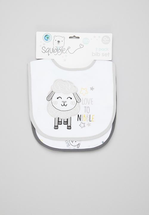 Character Group - 2-Pack jersey bibs - white/grey