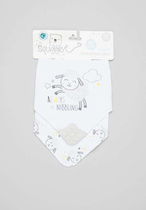Character Group - Sheep bandana bibs - white/grey