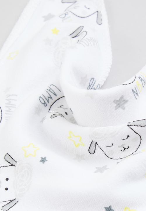 Character Group - Sheep bandana bibs - white/grey