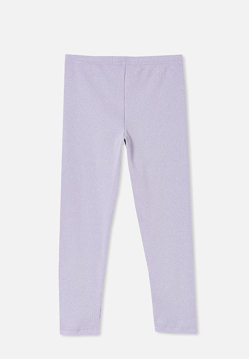 Cotton On - Huggie tights - smokey lilac & sparkle rib