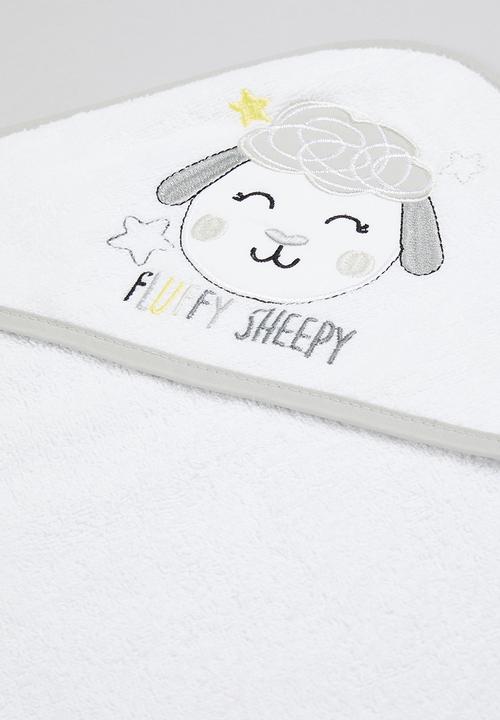 Character Group - Sheep hooded towel - white/grey