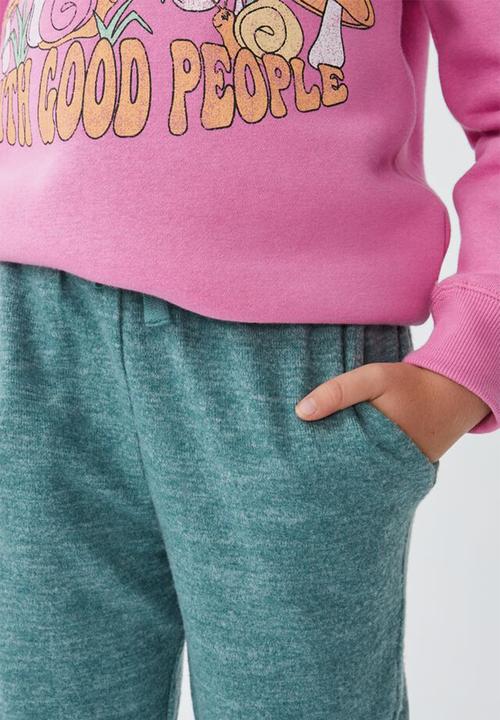 Cotton On - Super soft marlo trackpant - turtle green marle