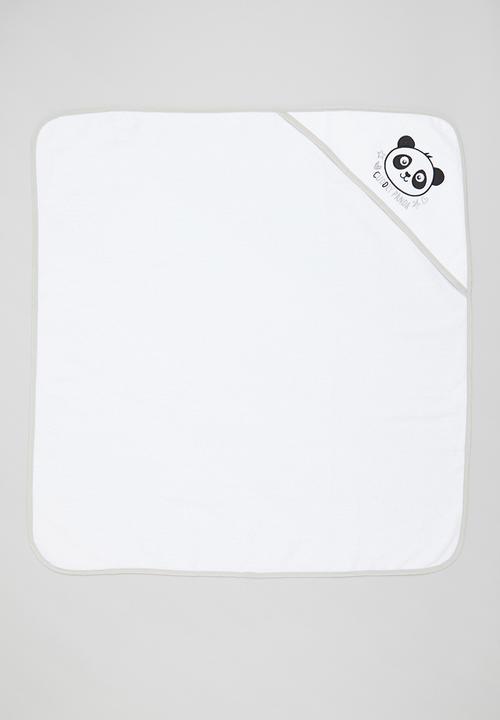 Character Group - Panda hooded towel - white/grey