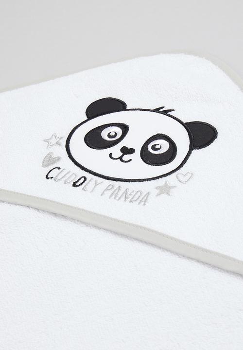 Character Group - Panda hooded towel - white/grey