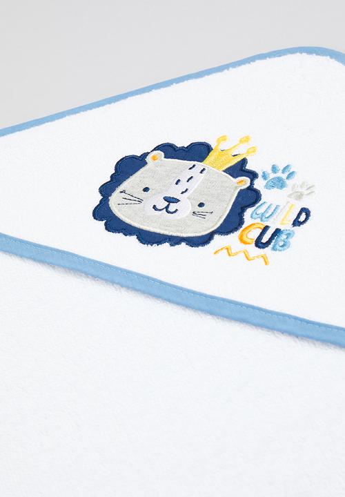 Character Group - Wild cub hooded towel - white