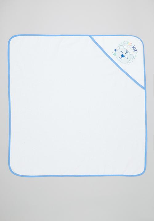 Character Group - Space bear hooded towel - white/blue