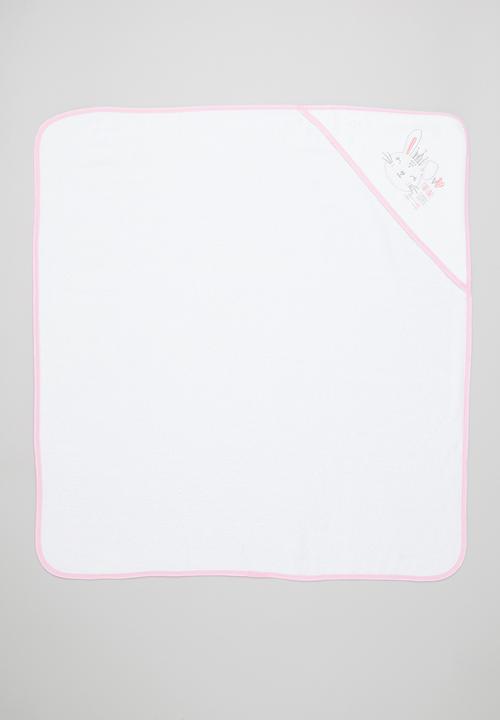 Character Group - Bunny hooded towel - white/pink