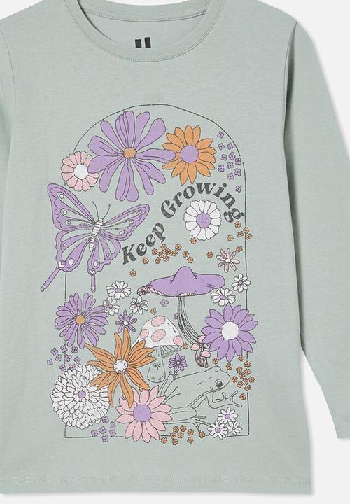 Cotton On - Penelope long sleeve tee - stone green