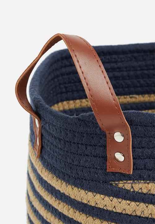 Sixth Floor - Lizo storage basket - natural & navy