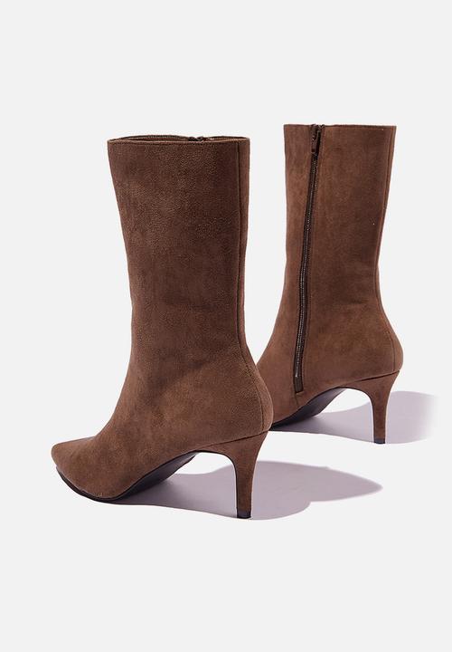 Cotton On - Sienna sleek point boot - choc 