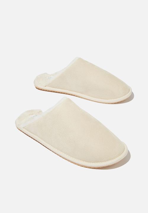 Cotton On - Body refined scuff slipper - bone