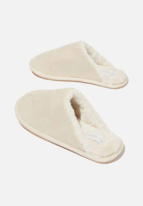 Cotton On - Body refined scuff slipper - bone