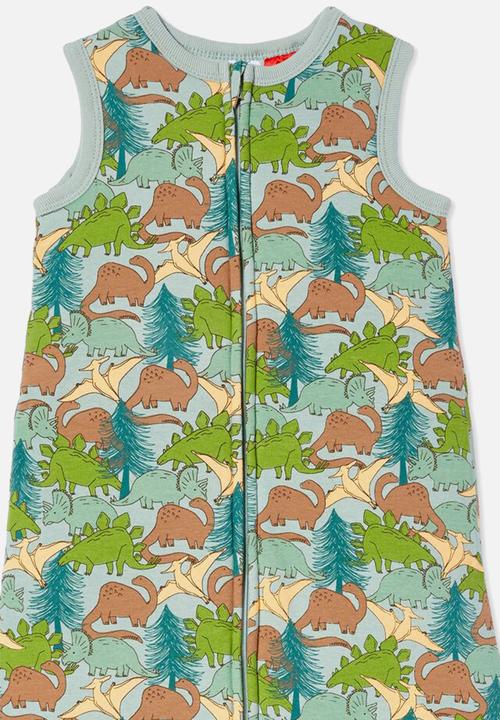 Cotton On - The winter sleepy bag - stone green/dino forest