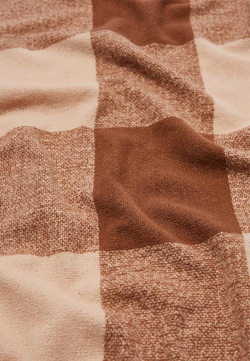 Rubi - Brady blanket scarf - oversized check neutral