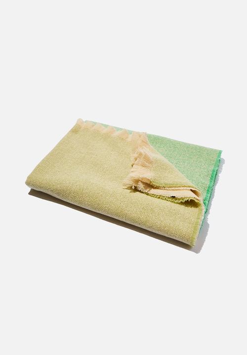 Rubi - Brady blanket scarf - bright green stripe