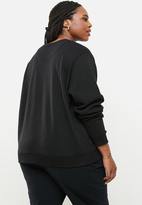 POLO - Plus woman logo sweater - black