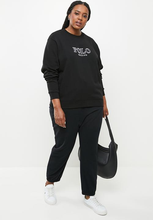 POLO - Plus woman logo sweater - black