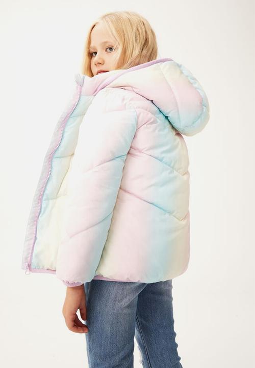 Cotton On - Frankie puffer jacket - rainbow ombre