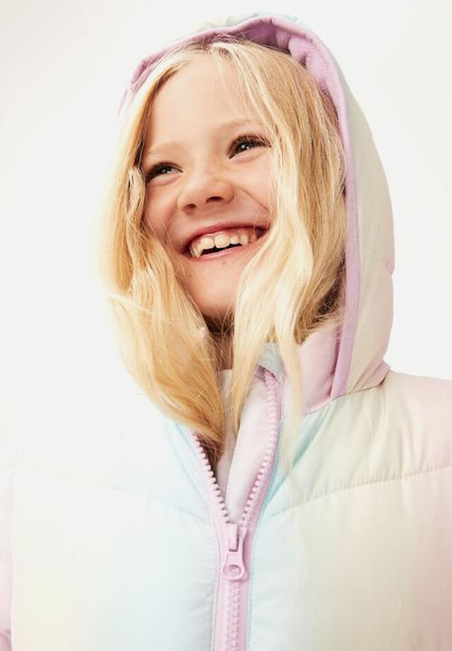 Cotton On - Frankie puffer jacket - rainbow ombre