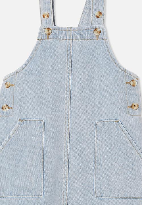 Cotton On - Nora denim pinafore - bleach wash
