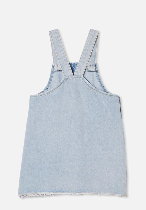 Cotton On - Nora denim pinafore - bleach wash