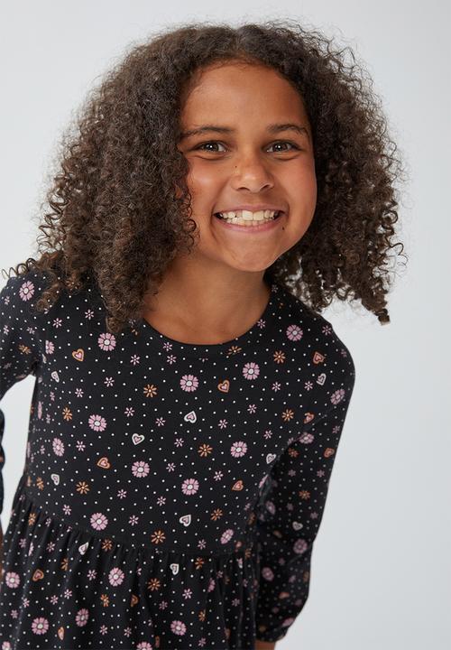 Cotton On - Savannah long sleeve dress - black 