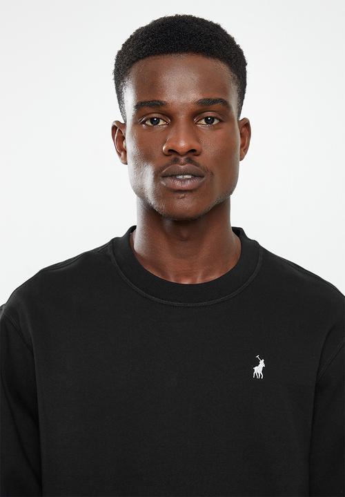 POLO - Men crew fleece sweat - black