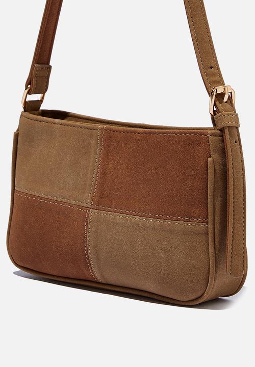 Rubi - Lexi underarm bag - tan patchwork