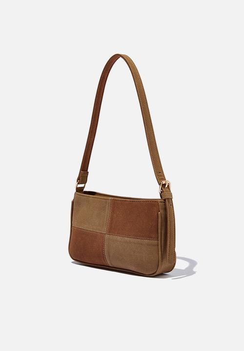 Rubi - Lexi underarm bag - tan patchwork