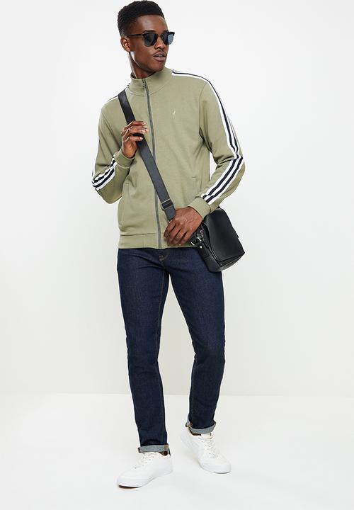 POLO - Men full zip funnel sweat - fatigue