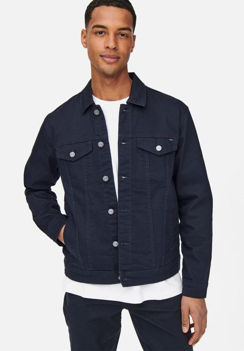 Only & Sons - Coin colour trucker - navy
